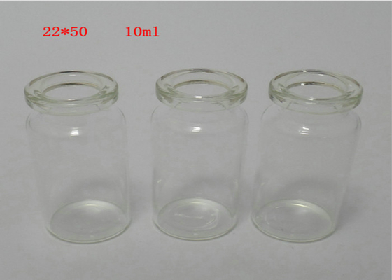 Klare 10-ml-Fläschchen-Glasflasche mit Gummistopfen zur Versiegelung der Fläschchen-Injektion
